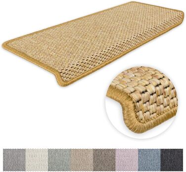 Ступінчасті килимки для сходів Kettelservice-Metzker Ґетеборг, набір 15 шт. (16 шт., кукурудзяне волокно)