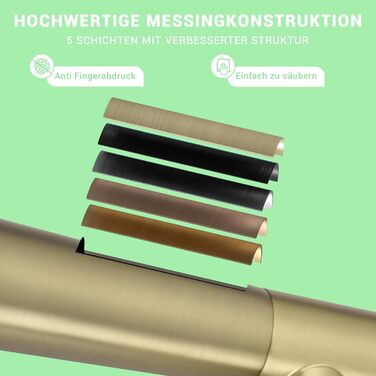 LED кухонний змішувач зі спіральною пружиною, 360° обертання, двотрубний, висувний, для кухні, з душем, високий тиск, нікель, LED, преміум якість