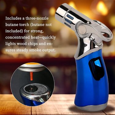 Набір для копчення коктейлів: 6 смаків, дерев'яні чипси, форми для льоду, 2 склянки. Ідеальний подарунок для чоловіків. (Без бутану)