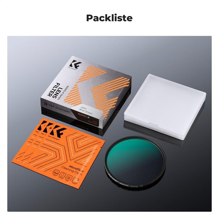 Фільтр K&F CONCEPT Blue Streak Anamorpher 58mm - Ефект синіх смуг, Nano-Klear
