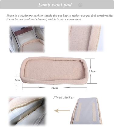 Трансформер-переноска для котів та собак з підкладкою з флісу та сіткою, велика місткість, з плечовим ременем (рожевий)