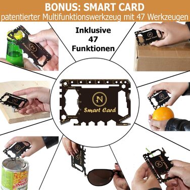 Багатофункціональний інструмент 5-в-1 | Мультитул з складним ножем з чорної нержавіючої сталі та золотим руків'ям. Ідеальний для виживання, відпочинку на природі, побуту. В комплекті безкоштовний інструмент для кредитної картки