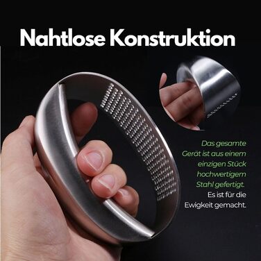 Прес для часнику CLOVE з подрібнювачем та скребком, нержавіюча сталь 18/10, ручна, для кухні