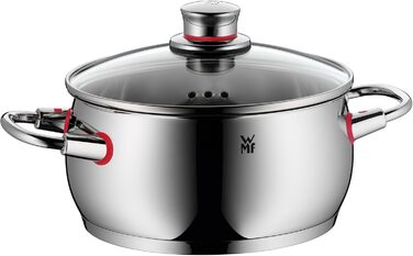 Каструля з ручкою WMF Quality One 16 см без кришки, 1,7 л, каструля для молока, каструля нержавіюча сталь Cromargan, без покриття, Ø 16 см
