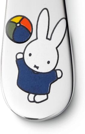 Дитячий столовий набір Miffy, 4 шт., нержавіюча сталь, сріблястий, 21.5 x 15.5 x 2.5 см