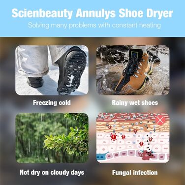 Електричний сушильник для взуття: портативний сушильник, сушильник для чобіт, сушильник для гірськолижних черевиків, для взуття, тепле взуття