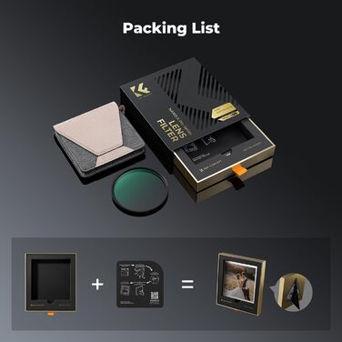 Фільтр K&F Concept 77mm Black Mist 1/4 з низьким відбиттям, оптичне скло з багатошаровим покриттям Nano-Xcel Pro