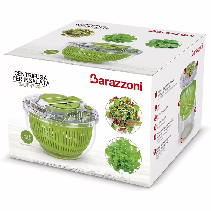 Barazzoni Spa Salad Spinner, green, Medio