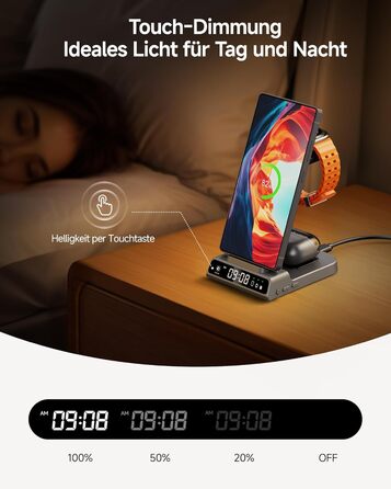 Бездротова зарядка 3-в-1 для Samsung Galaxy S25 Ultra, Watch 8/Ultra/7/6, Buds 3/3 Pro (Tech Grey)