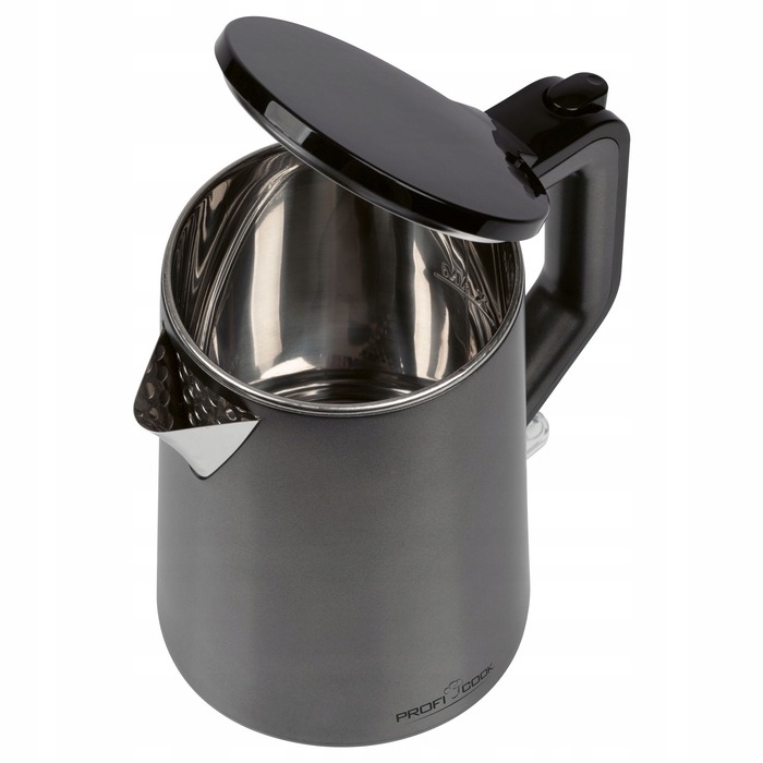 Електричний чайник Profi Cook PCWK501293, 2200 Вт, 1,5 л, сріблястий/сірий