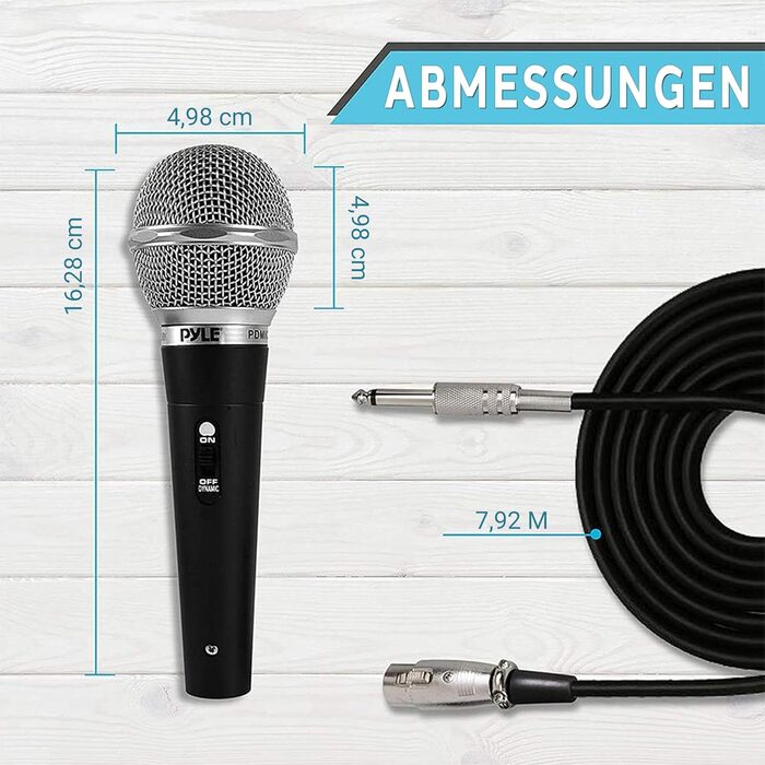 Професійний мікрофонний комплект Pyle (3 шт.) - кардіоїдний, з XLR-кабелем та кейсом