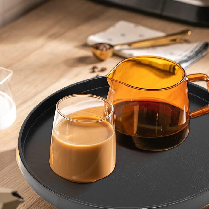 3 Piece Round Tray 30cm Wood Round Serving Tray Black Breakfast Coffee Cup Tea Tray Bathroom Tray Small Decorative Tray for Cafe, Bar, Restaurant