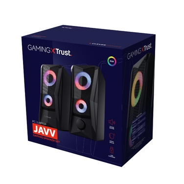 Комплект колонок 2.0 Trust GXT 606 Javv RGB, 6 Вт, чорний