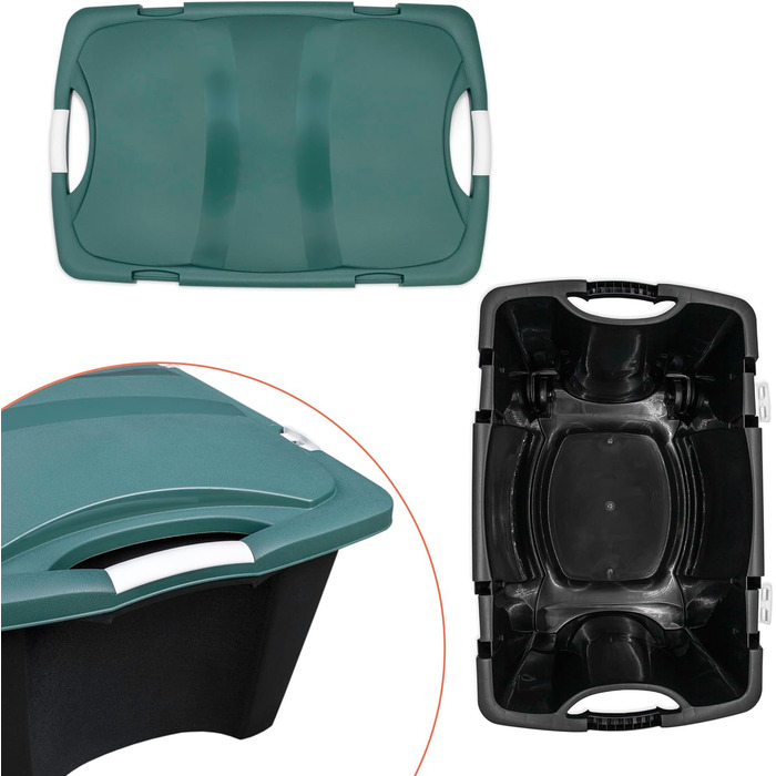 Spetebo Jumbo Allzweckbox 120 Liter with Wheels - also usable as a garden box and toy box