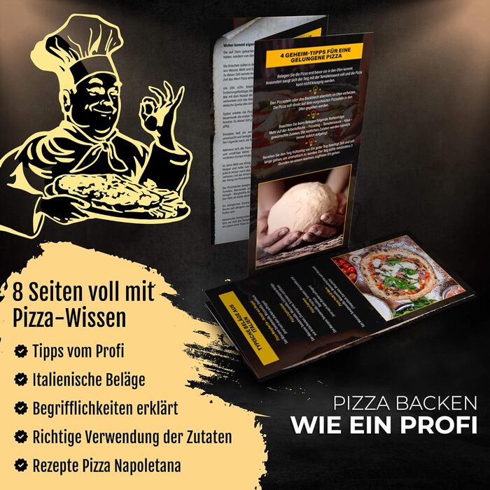 DELICRET - Pizza Starter Kit | First-class pizza ingredients for unforgettable enjoyment | Pizza Ball Box (1x Box & 1x Lid & 1x Spatula)