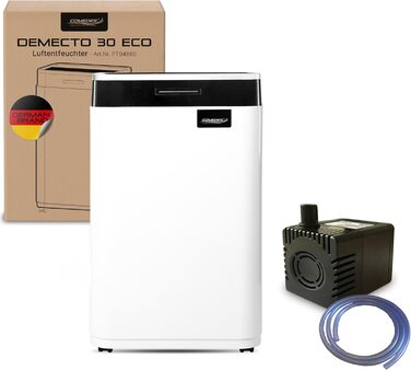 Вологопоглинач Comedes Demecto 30 Eco з насосом – для приміщень та підвалів до 100 м² (25 л/24 год)