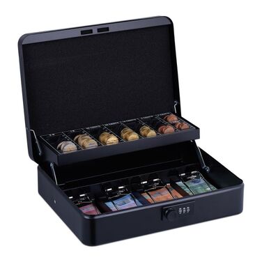 Relaxdays Combination Lock Cash Box - Euro