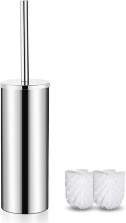 Набір для чищення унітазу FIISAYL з тримачем: щітка та підставка з нержавіючої сталі (сріблястий)