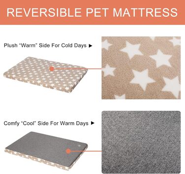 Крізь для собак, лежанка для собак, підстилка для собак, водонепроникна, 61x46x6.6 см, бежева