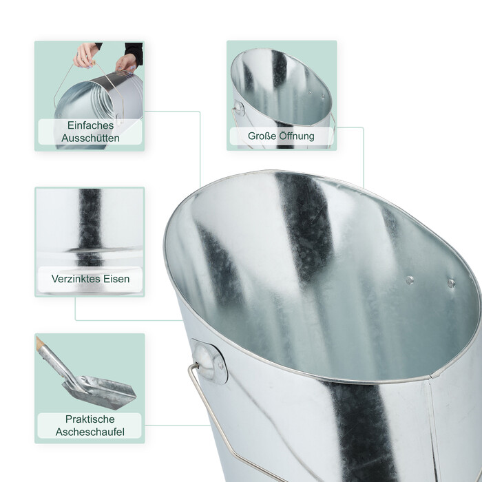 Relaxdays Charcoal Bucket with Shovel