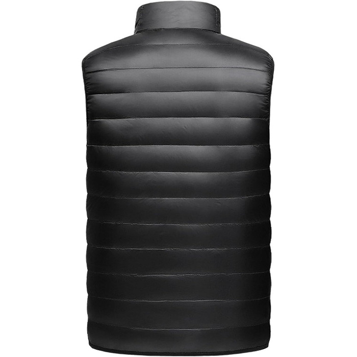 Чоловіча пухова жилетка, базова модель, на блискавці, без рукавів, легка, компактна, для зими, Outdoor, чорна L