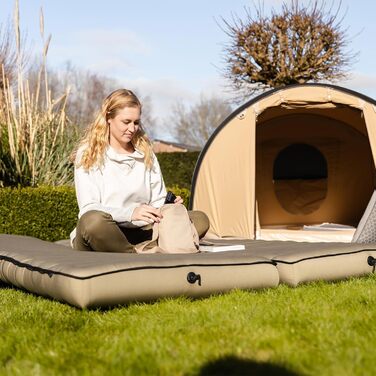 Надувний матрац для гостей Human Comfort - 100% бавовна (зелений)