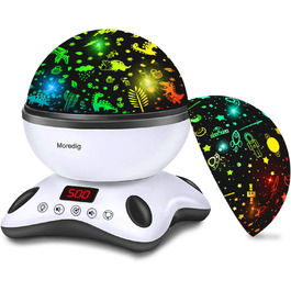 Moredig Night Light Star Projector for Kids with Remote Control, Timer, Night Light Baby Night Light for Children - Birthday Gift, Nursery, Christmas Gifts - Black and White (C-Black and White)