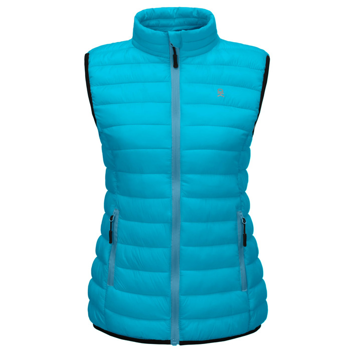Жіночий теплий пуховик-жилет Little Donkey Andy для гольфу, хайкінгу, подорожей та повсякденного носіння, Verdünner Blau, XS