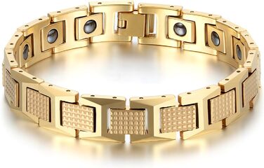 Магнітне браслет для чоловіків JewelryWe з нержавіючої сталі - важке, широке, для здоров'я, подарунок на День батька
