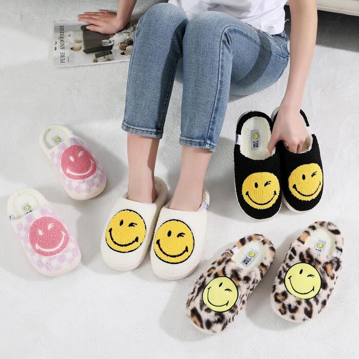 Домашні тапочки Smileyworld® для жінок та чоловіків з піною Memory Foam, м'які, теплі, плюшеві, для дому, рожеві, білі (фіолетовий у клітинку, 40/41 EU)