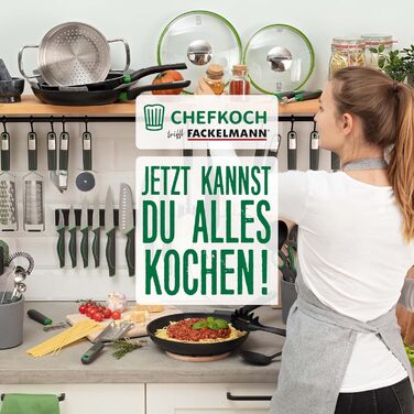 Ніж для клярів Fackelmann Chefkoch Premium – для ідеальних шніцелів та іншого – двосторонній: плоский для панірування та з рифленням для текстури – алюміній, довжина: 26,5 см