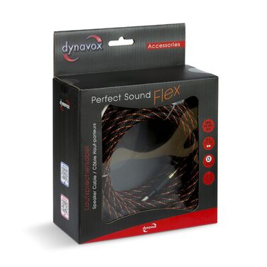 Акустичний кабель Dynavox Perfect Sound Flex (пара, 3м) — HiFi кабель з позолоченими роз'ємами-бананами, безвтратна передача сигналу, високочиста мід OFC