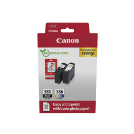 Комплект оригінальних картриджів Canon PG-585 та CL-586 FINE та фотопапір для принтера