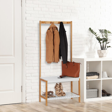 Relaxdays Coat Rack with Shoe Shelf