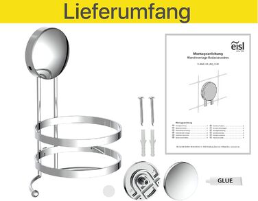 Держатель для фена EISL BA0201, настінний, без свердління, для ванної кімнати, самоклеючий, хромований
