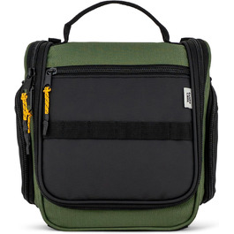 Чоловіча та жіноча косметичка Campo Libre® Tony з 11 відділеннями, преміум-якість, водонепроникна, зелено-чорна, M