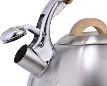 LAGUIOLE - Свисток-чайник 3 л з дерев'яною ручкою - підходить для всіх видів тарілок