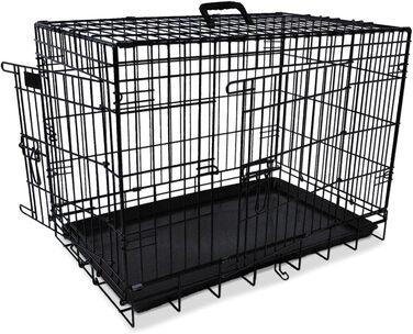 Переносна переносна клітка для собак Nobby 62315, чорна, складна, 56 x 33 x 41 см