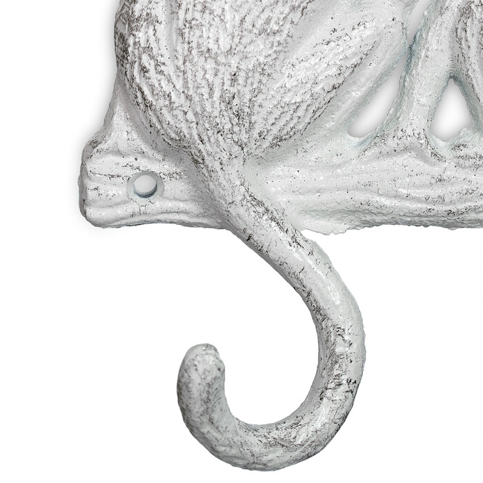 Relaxdays Monkey-Themed White Coat Rack