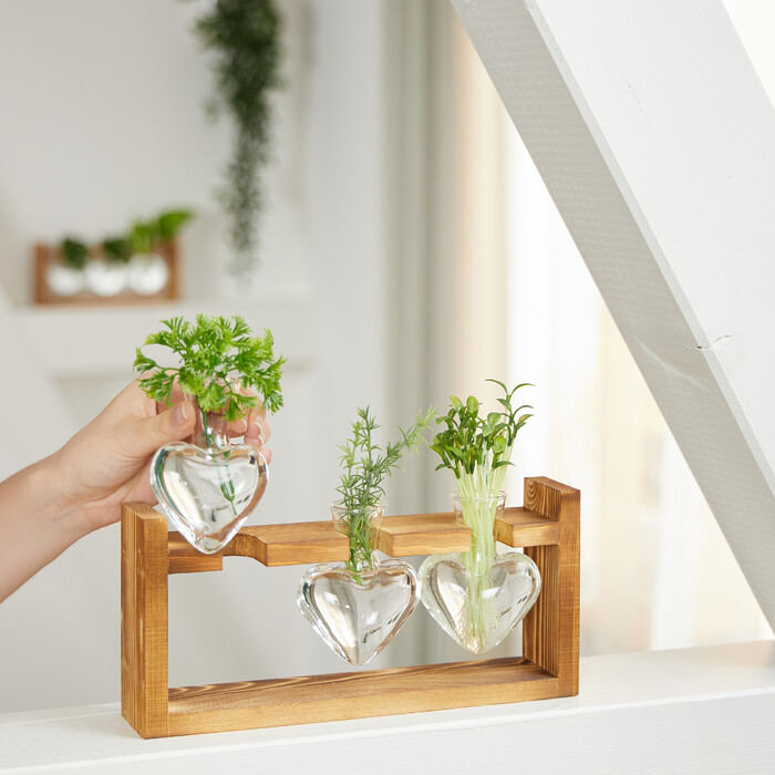 Relaxdays Reagent Tube Vase with Stand