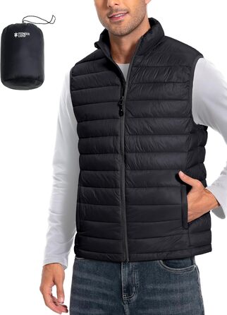 Чоловіча легка степна жилетка Pioneer Camp – водонепроникна, пакувальна, з підкладкою – для активного відпочинку, роботи, спорту та подорожей (Чорний, L)