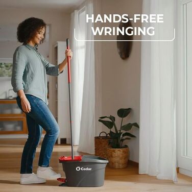 Система для миття підлоги O-Cedar Frustfreie: швабра з відром та 4 запасні наповнювачі. Мікрофібра, легкий віджим