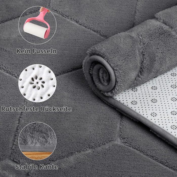 Sour Lemon Rug Living Room 160x230cm, Rug Gray Washable Rug Children's Room Fluffy Rug Bedroom Carpet Rugs Area Short Pile Fluffy Non-Slip Children's Room Rugs