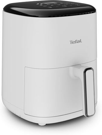 Аерофритюрниця Tefal Easy Fry Compact 3 л, 10 програм, сенсорне управління, антипригарне покриття, енергозберігаюча, світло-сіра