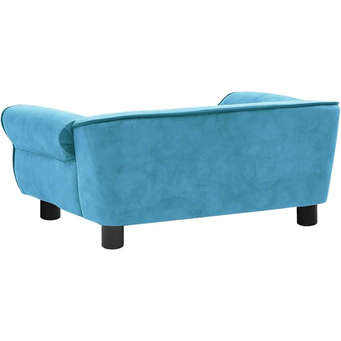 Софа для собак VidaXL, темно-блакитна, 72x45x30 см, плюшеве ліжко для собак та котів