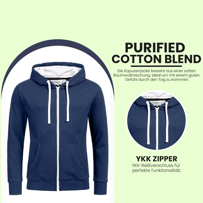 Чоловічий худі Banqert | Бавовна преміум-якості | Різні кольори, в тому числі синій
