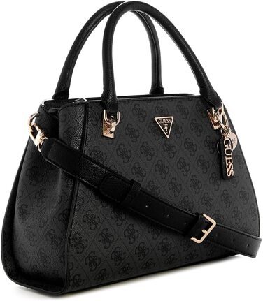 Сумка жіноча GUESS Noelle II Luxury Satchel з логотипом, чорна