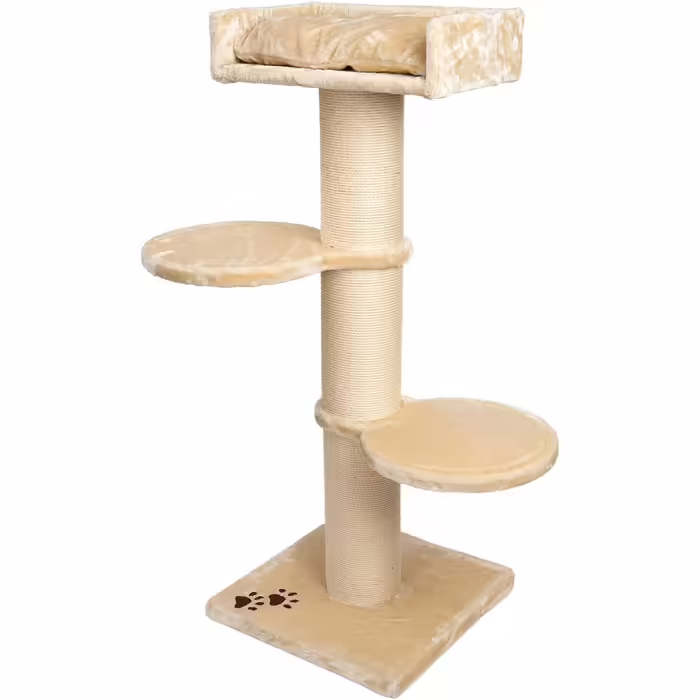 JAMAXX Premium 155cm XXL Cat Tree for Large, Heavy Cats - 20cm Extra-Strong Post, 4cm Strong Base Plate, Extra-Thick Plush Cushion, Cat Climbing Tree Beige