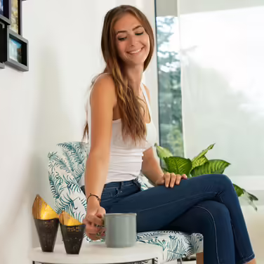 Relaxdays Round Side Table with Metal Basket