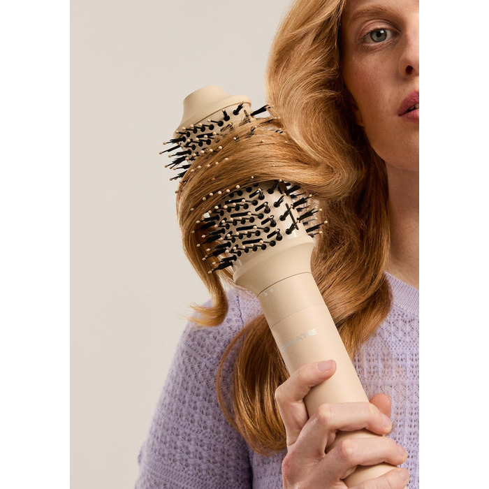 Іонський фен для волосся з технологією Frizz-Free, 2 температури, функція охолодження, 2 швидкості, технологія негативних іонів, 1800W (ION STYLER PRO ADVANCE, пісок)